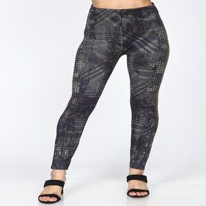 New M. Rena Geometric Tummy Tuck Leggings. One Size